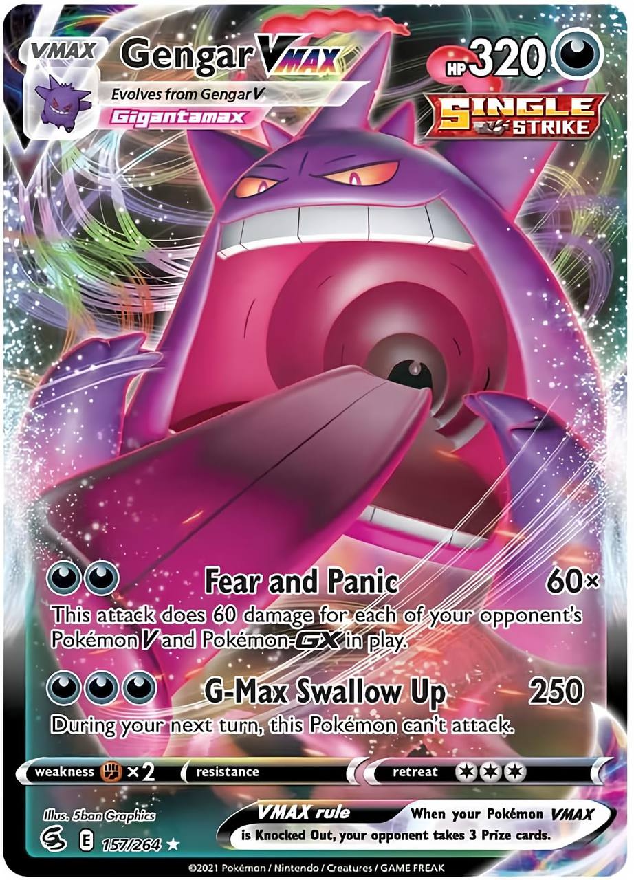 Gengar VMAX, full-art holo
